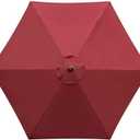 YOUGE OUTDOOR 9 Feet Patio Umbrella Replacement Canopy for 6 Ribs, Market Umbrella Top, Yard Table Umbrella Top Cover,Universal Strong and Thick Umbrella Canopy,Canopy Only