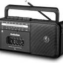 Gelielim Cassette Tape Player Bluetooth Boombox, Cassette Player AM/FM/SW Radio Stereo, Tape Player/Recorder with 8W Speaker and Earphone Jack, USB/TF Card Player, AC Powered or Battery Operated