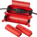 Flemoon [3 Pack] Outdoor Extension Cord Safety Cover with Waterproof Seal, Weatherproof Electrical Connection Box to Protect Outdoor Outlet, Plug, Socket, Christmas Holiday Decoration Light, Red