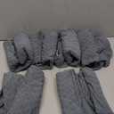 YEMYHOM 6 Packs Latest Checkered Dining Chair Slipcover Parsons Chair Furniture Protector Stretch Chair Covers for Dining Room, Restaurant, Kitchen, Party (Light Gray)