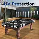 MABOZOO 8 Ball Pattern Billiard Pool Table Cover, Waterproof and Tearproof Snooker Table Cover for PoolTable, Indoor/Outdoor Pootable Accessories for Protecting Felt