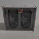 2 Piece Gray Snowflake Soda Can Glass Set