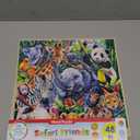 Masterpieces 48 Piece Fun Facts Jigsaw Puzzle for Kids - Safari Friends Wood Puzzle - 12"x12"