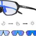 KAPVOE Photochromic Cycling Glasses for Men Women Mountain Bike Sunglasses Sports Goggles UV Protection K63