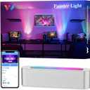 woohlab Smart LED Light Bar, RGBICW, 4 Light Beads, 64 sq.ft Coverage, Silver, Ideal for Room Decor, Gaming, TV Backlight, Ambient Lighting