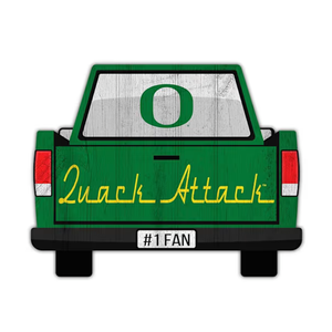 Green Oregon Ducks Truck Back Cutout Sign