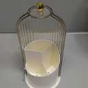 Ezebesta 1PCS Makeup Brush Holder Organizer with Clear Lid 360 Rotating Sliding Opening Dustproof Brushes Container for Vanity