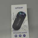 Ortizan Portable Bluetooth Speaker x Stocking Stuffers: IPX7 Waterproof, Wireless, Big Sound, Deep Bass, Dual Pairing, 30H Playtime, White Elephant Gift for Adults Men Women Teen Boys Girls (Black)