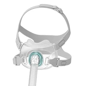 CPAP Mask, Upgrade CPAP Full Face Mask CPAP Supplies with Headgear, Elbows, Cushion and Tube, Suitable for Various Models of CPAP Machines (M)