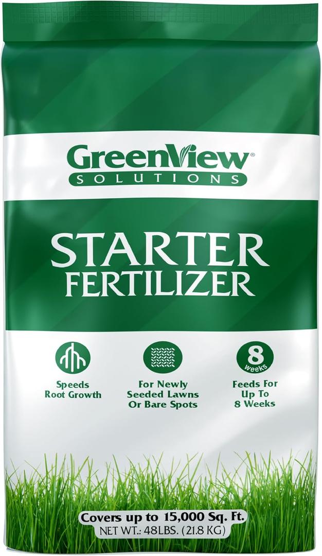 GreenView Solutions Starter Fertilizer, Lawn Fertilizer, 48 lb Bag (EXP 08/11/32)