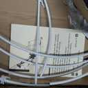 ELYONA Wood Tripod Floor Lamps with 3 Color Temperatures LED Bulb Vintage Standing Light Beige Linen Shade Tall Floor Lamp for Bedroom Living Room Office Study Room, Brown & Nickel Metal