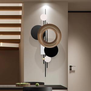 HEBOIX Large Metal Wall Decor Modern Metal Wall Art 3D Wall Sculptures Handmade Wall Hanging Wall Decoration for Living Room/Dinning Room/Bedroom/Entryway/Kitchen/Office (17''Lx41''W)