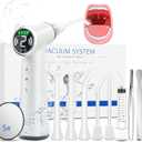 Upgraded Tonsil Stone Remover Tool - Rechargeable Tonsil Stone Vacuum with LED Light & 11-in-1 Probes, Instant Suction for Bad Breath Relief, Safe Silicone/Glass Tip for Tonsilloliths Removal