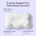 Mellow Cloud Alignment Pillow Ergonomic Support for Neck & Spinal Alignment, Dual Height, Adjustable Fill, Machine Washable Cover