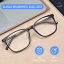 Ultralight Blue Light Glasses for Women - 99% Protection Computer Glasses for All Day Comfort - Anti UV Glare & Eyestrain (Light Black & Leopard)