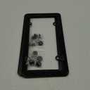 Bling Rhinestone License Plate Frames for Women, 4 Row Rhinestone Diamond Metal Stainless Stee License Plate Cover Bling Car Accessories Decoration (2 Pack, 4 Holes Black)