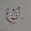 GE RG6 Coaxial Cable, 25 ft. F-Type Connectors, Double Shielded Coax, Input Output, Low Loss Coax, Ideal for TV Antenna, DVR, VCR, Satellite Receiver, Cable Box, Home Theater, White, 33604