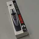 Ear and Nose Hair Trimmer Clipper - 2025 Professional Painless Eyebrow & Facial Hair Trimmer for Men Women, Battery-Operated Trimmer with IPX7 Waterproof, Dual Edge Blades for Easy Cleansing Black