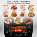 Rice Cooker 10 Cup Uncooked / 20 Cup Cooked,Induction Heating & Fuzzy Logic Technology,Electric Smart Rice Cooker With LCD Display,11 Multi Portable Rice Maker,Delay Timer & Auto Keep Warm