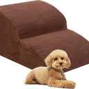Dog Stairs for Small Dogs, High Density Foam Dog Ramp, Extra Wide Non-Slip Pet Steps for High Beds Or Couch, Soft Foam Doggie Ladder for Dogs Injured, Older Pets, Small Cats, Color May Vary
