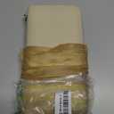 Womens Wallet RFID Blocking Genuine Leather Zip Around Wallet Clutch Wristlet Travel Long Purse for Women (Y1-Beige)