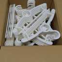 HGYZE Baby Hangers for Closet 50pcs, White Kids Clothes Hanger Plastic, 11-14" Adjustable Bulk Perchas for Newborn, Non-Slip Children Outfit Bear Hanger for Girl Boy Toddler Infant Nursery Clothing