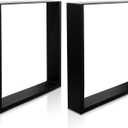 16 Inch Bench Legs Industrial Metal Table Legs Square Coffee Table Legs Desk Legs DIY Furniture Legs, Set of 2, Black
