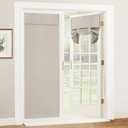 RYB HOME Blackout Door Window Curtain, Self-Ahensive Blinds Privacy Room Darkening for Glass Window/Front French Door, W26 x L69 inch, Natural, 1 Pc