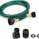 Garden Hose Leakproof for Gardener: 1/2 PVC Water Hoses with GHT Fittings - 3 FT No Kink and Flexible for Outdoor (Green)