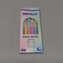 WRITECH Gel Pens Fine Point: Nebula Pen Set 0.7mm Black Ink Retractable 6ct Smooth Writing with Aesthetic Gradient Color Barrel for Journaling Note Taking Silent Click No Smear