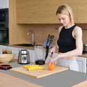 Food Grade Silicone Table Protector Mat 47x24 Inch, Heat Resistant Desk Pad for Baking/Painting/Resin/Welding, Non-Slip Waterproof Surface Easy Clean (3 Colors) (Gray), 47 inches x 23.6 inches