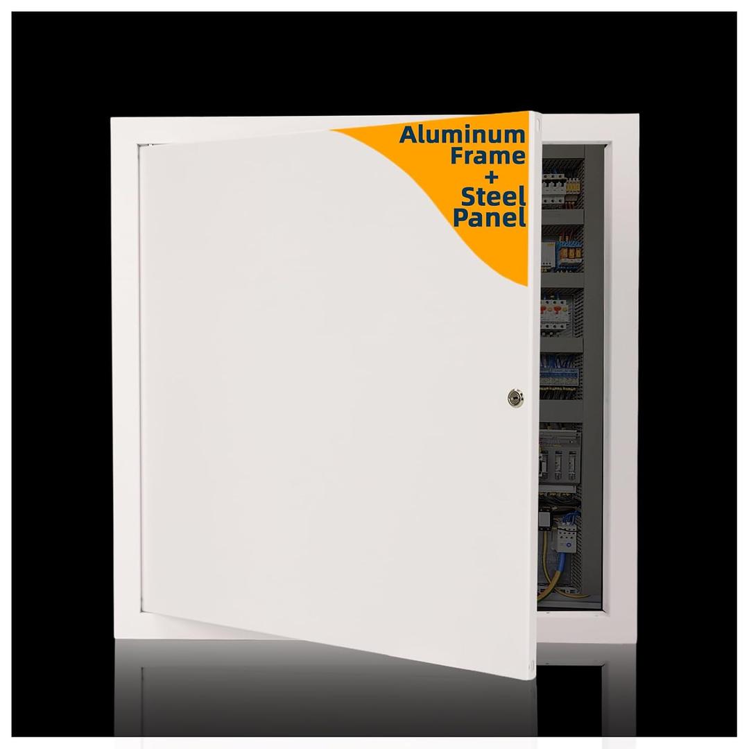 Access Panel for Drywall - 14x14 inch - Wall Hole Cover,Metal Plumbing Access Panel for Drywall Access Door to Cover 14 x 14 Wall Ceiling,Thicken 1mm Steel and Aluminum Frame,Overall Size 15.5"x15.5"