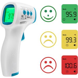 HoMedics Non-Contact Infrared Forehead Thermometer, Clinically Proven Fast Accurate Results, High-Fever Alert with 4-in-1 Readings