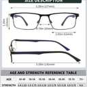 READITEASY 3 Pack Reading Glasses Men 2.75 Blue Light Blocking, Readers Men with Spring Hinge Reduce Eyestrain/UV/Dryness, Mens Reading Glasses 2.75+, 3 Pack( Black Brown Gray)