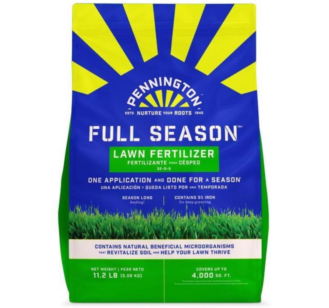 Pennington Full Season Slow-Release Nitrogen Lawn Fertilizer For All Grasses 4000 sq ft