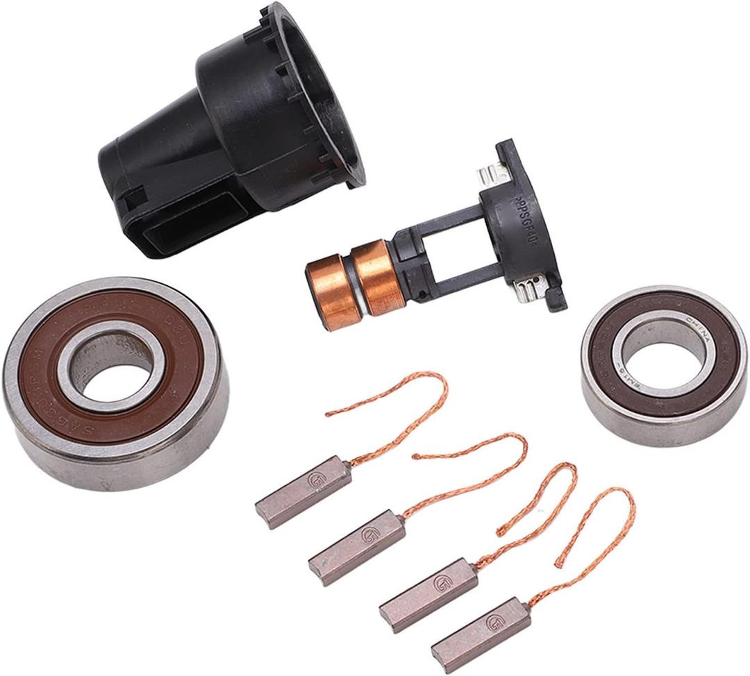 Bosch Alternator Brushes Alternator Rebuild Kit Alternator Bearing Repair Kit Alternator Repair Kit Slip Ring Brushes Bearings Set 230090 Replacement for Bosch 0124515010