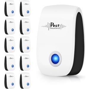 2026 10Pack Ultrasonic Pest Control Repeller Electronic Mouse Repellent Ultrasonic Plug in Mice Repellent Indoor Sonic Rodent Repellent Plug in Pest Control for Insect,Spide,AntBug,Cockroach,Rat