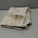 jinchan Floral Linen Kitchen Curtains with Attached Valance 24 Inch Length Farmhouse Cafe Tier Curtains for Living Room Bathroom Rustic Half Window Light Filtering Small Drapes 2 Panels Green