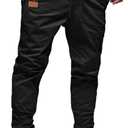 JMIERR Mens Casual Joggers Pants - Cotton Drawstring Chino Cargo Pants Hiking Outdoor Twill Track Jogging Sweatpants Pants (X-Large, Black)