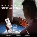 Metal Frameless Stand Phone Case Compatible with Galaxy S25 Ultra Phone Case Metal Magnetic Frameless Kickstand Case (Metal Silver Case)