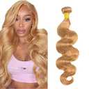 #27 Honey Blonde Human Hair Bundles 10 Inch Color 27 Bundles Human Hair Extension Body Wave 1 Bundle Honey Blonde Unprocessed Brazilian Virgin Hair 100G/PC