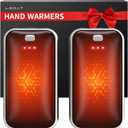 Lerat 2 Pack Rechargeable Hand Warmers, 3s Fast Heating Electric Hand Warmer, Reusable Portable Pocket Heater for Golf, Football, Camping, Hunting Essentials, Gifts for Men Women