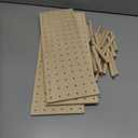 Kigley 3 Pcs Wood Pegboard Drawer Organizer with 32 Pegs Wooden Peg Board Drawer Shelf Organizer Adjustable Peg System for Dishes Plate Pot Container Cookware Utensil Kitchen(17 x 5.91 in)
