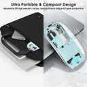 Bluetooth Wireless Mouse,4 Modes Mouse(BT5.2 & BT3.0 + USB-A & USB Type-C Mouse for Mac/MacBook Pro/MacBook pro/MacBook Air/PC/Mac/Laptop/Apple/ipad/Computer (Blue)