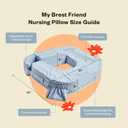 My Brest Friend Twin Nursing Pillow, Enhanced Comfort - Evening Gray