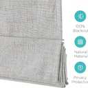 Joydeco Cordless Roman Shades, Linen Window Blinds, 38" W×75" H, White