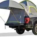 JOYTUTUS Pickup Truck Tent 5.5ft Bed Tent with Removable Awning, Waterproof PU2000mm Double Layer for 2 Person, Portable Truck Bed Tent - Green, Aluminum Pole