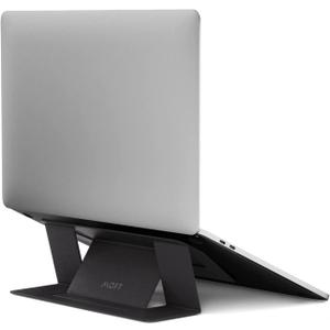 MOFT Laptop Stand for Desk, Stick-On Computer Stand with Dual-Angle, Ergonomic Laptop Riser Holder for Travel, Foldable & Portable MacBook Stand Fits 11.6"-16" Laptops, Black (Adhesive Version)