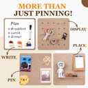 4 Pack Felt Bulletin Board Kit, 24" Self-Adhesive Fabric Wall Panels with Acrylic Shelf, Pegs & Pins - Felt Board Tiles for Memo, Display & Wall Organizer