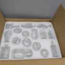 32pcs Glass Bud Vase Set, Small Vintage Glass Vase, Mini Vases for Flowers for Wedding, Party, Home or Table Decoration